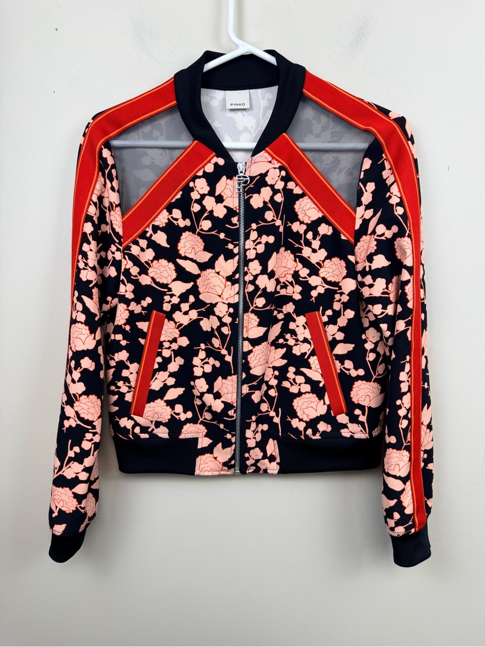 Pinko floral statement bomber jacket size 4 - Picture 2 of 12
